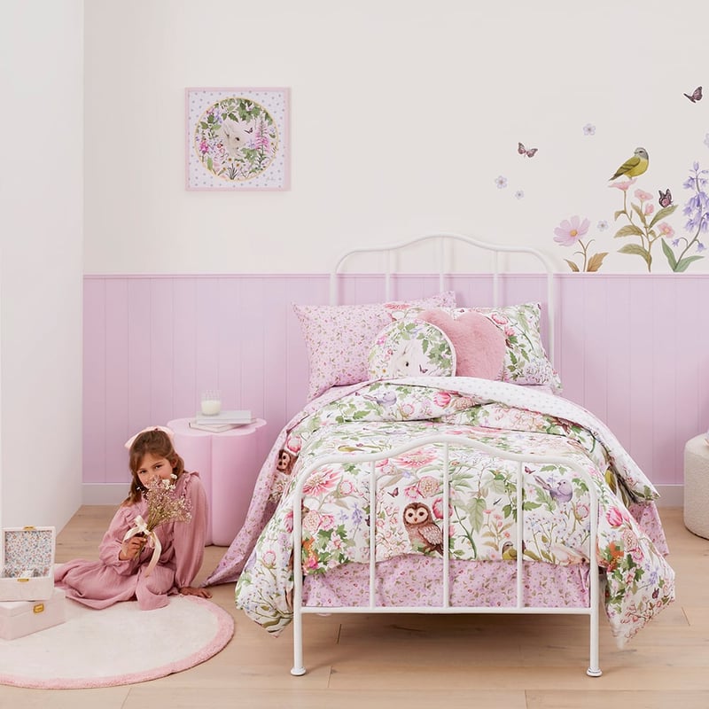 Fleur Harris Woodlands Springtime White Quilt Cover Set