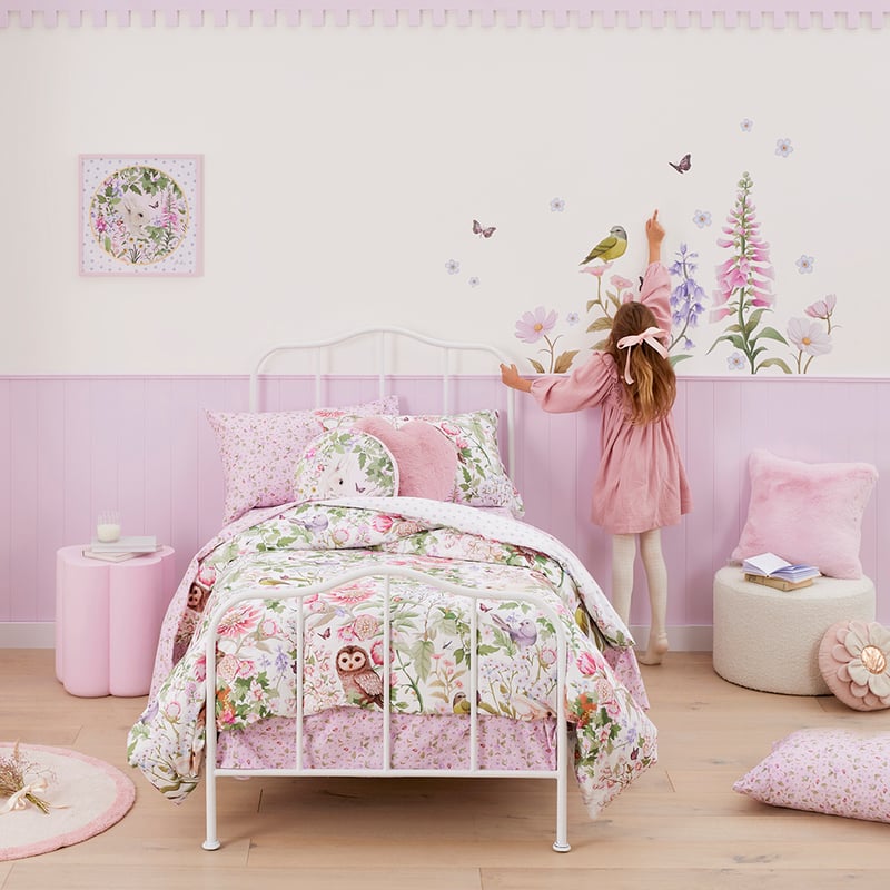 Fleur Harris Woodlands Springtime White Quilt Cover Set