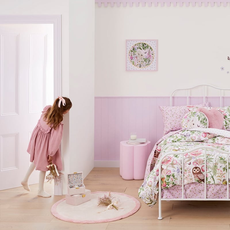 Fleur Harris Woodlands Springtime White Quilt Cover Set