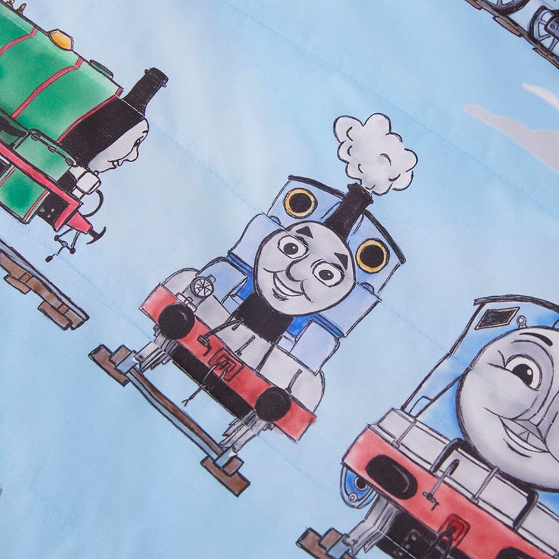 Mattel Thomas The Tank Engine Blue Cot Quilted Quilt Cover Set