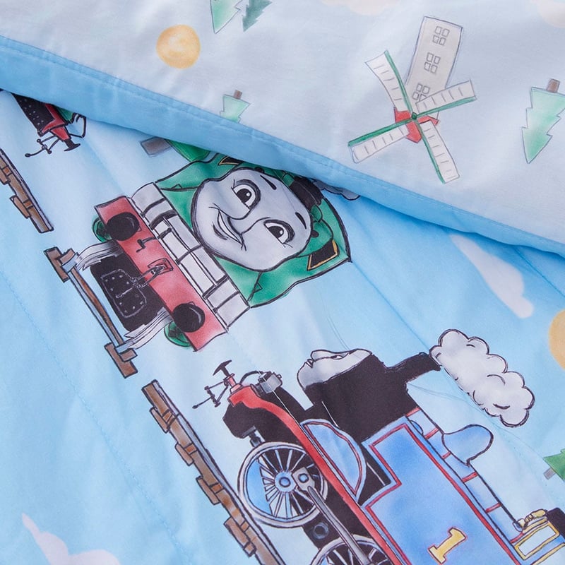 Mattel Thomas The Tank Engine Blue Quilted Quilt Cover Set