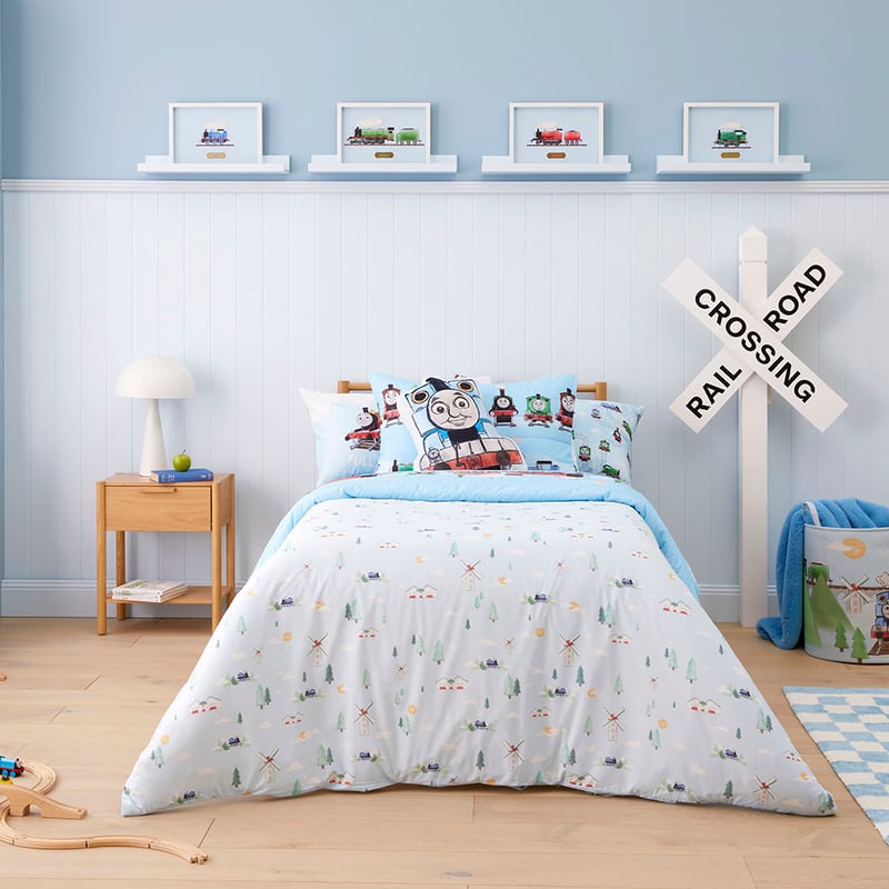 Mattel Thomas The Tank Engine Blue Quilted Quilt Cover Set
