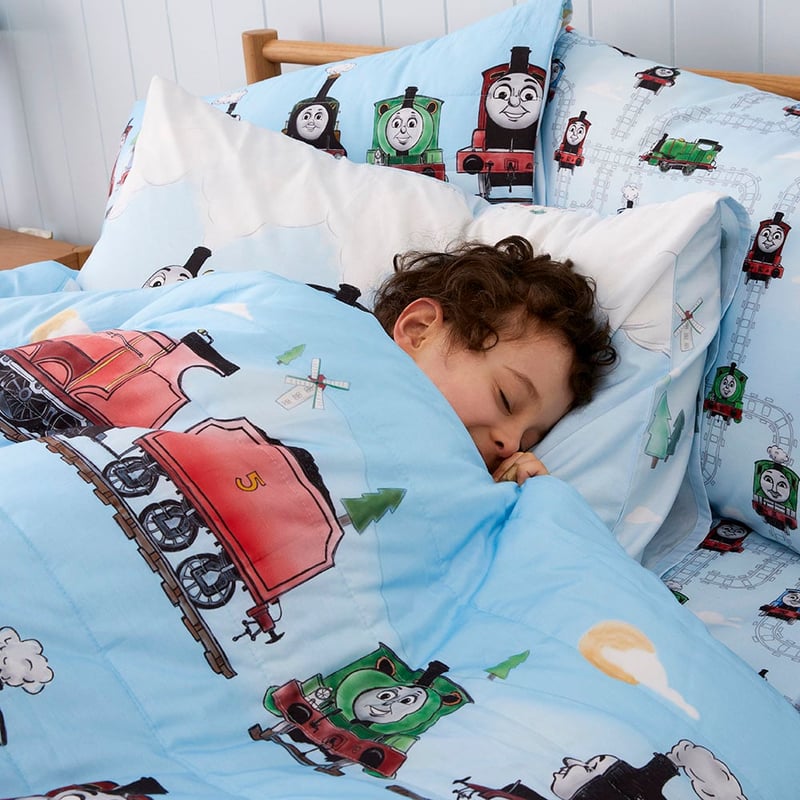 Mattel Thomas The Tank Engine Blue Quilted Quilt Cover Set