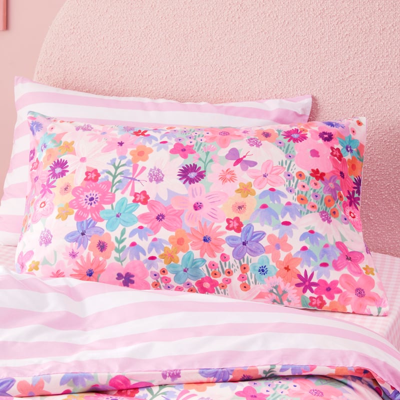 Flora Bright Multi Velvet Quilt Cover Set