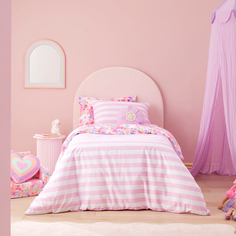 Flora Bright Multi Velvet Quilt Cover Set