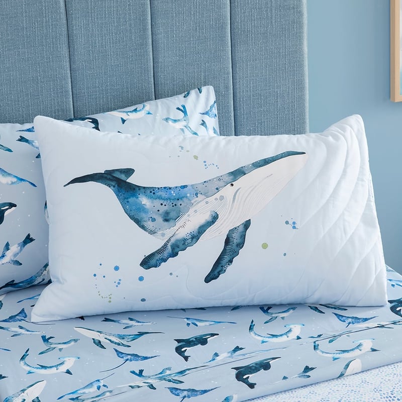 Make A Splash Light Grey Quilted Quilt Cover Set