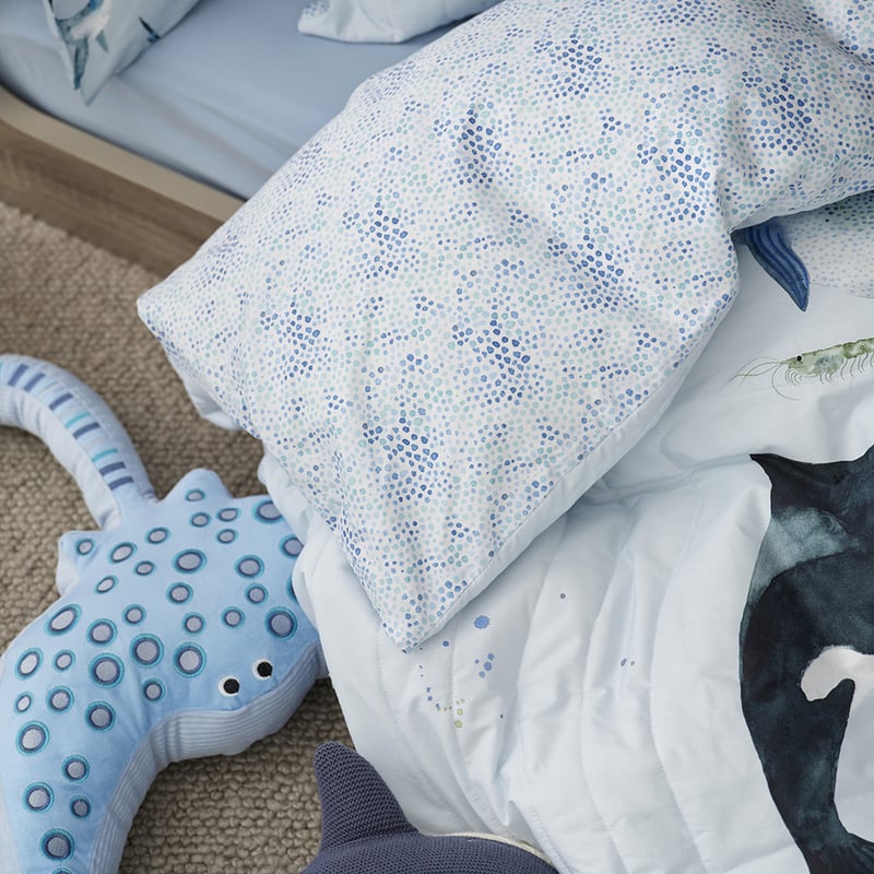 Make A Splash Light Grey Quilted Quilt Cover Set