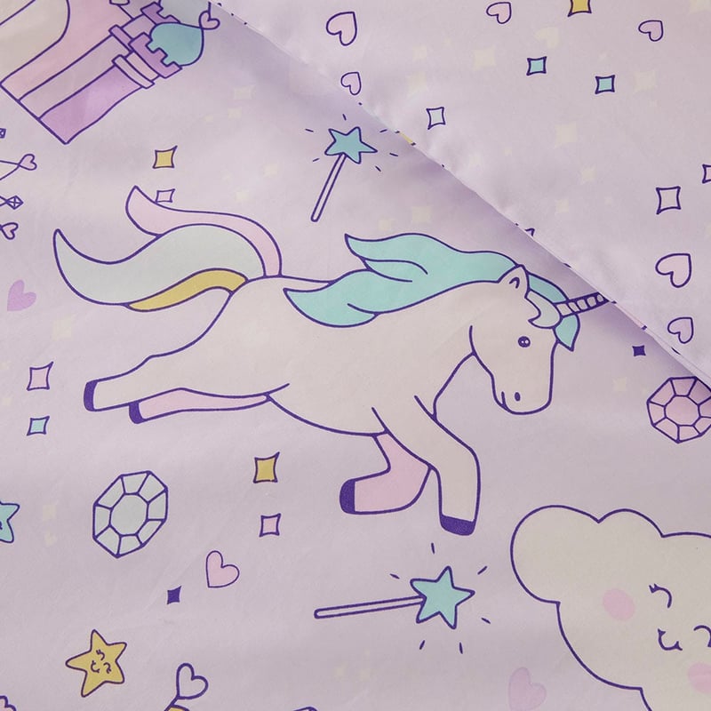 Fantasy Unicorn Lilac Quilt Cover Set