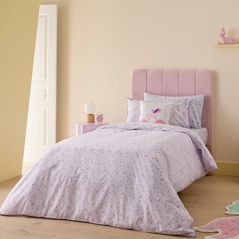 Fantasy Unicorn Lilac Quilt Cover Set