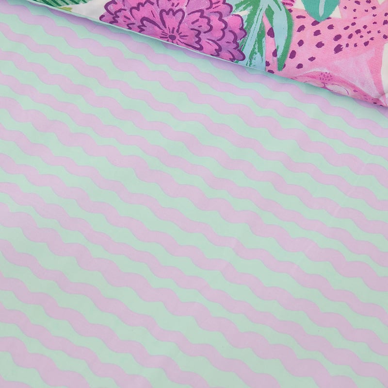 Tropical Jungle White Quilt Cover Set