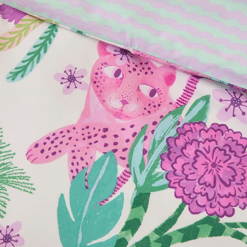 Tropical Jungle White Quilt Cover Set