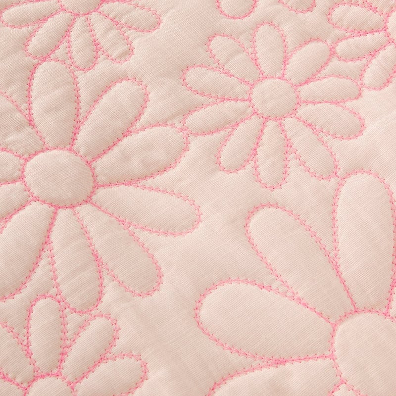 Daisy Soft Blush Quilted Quilt Cover Set