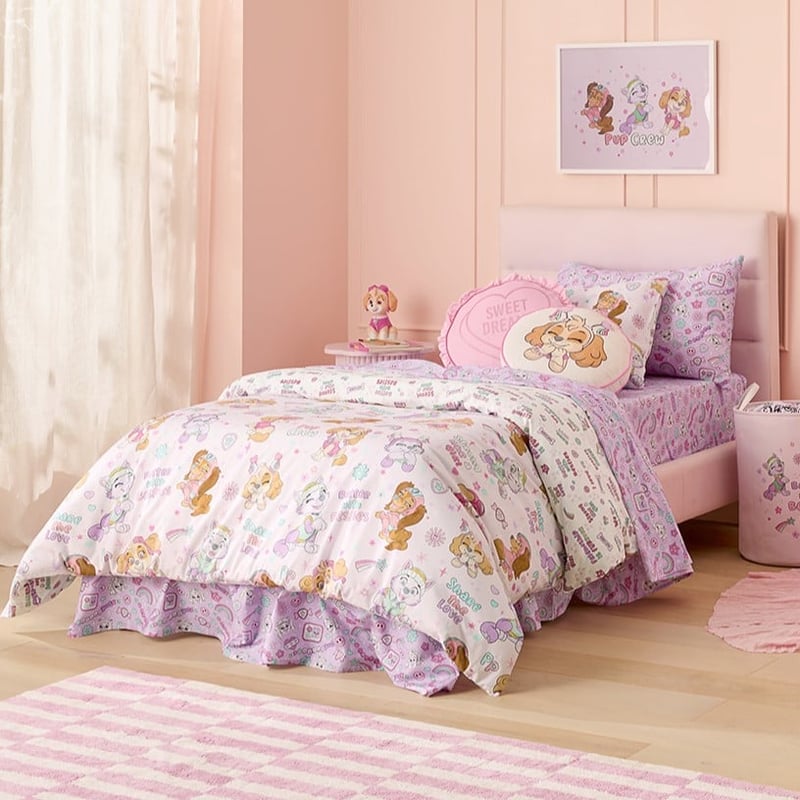 Paramount Paw Patrol Besties Light Pink Quilt Cover Set
