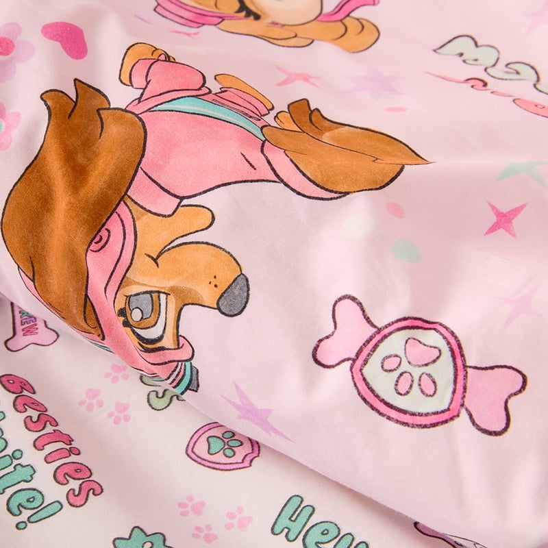Paramount Paw Patrol Besties Light Pink Quilt Cover Set