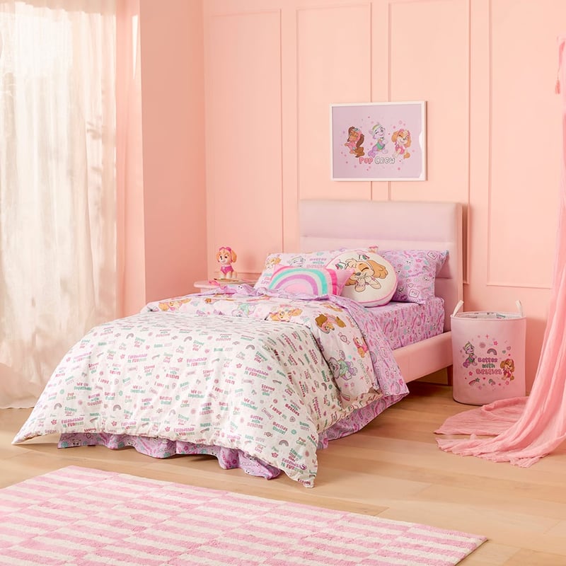 Paramount Paw Patrol Besties Light Pink Quilt Cover Set