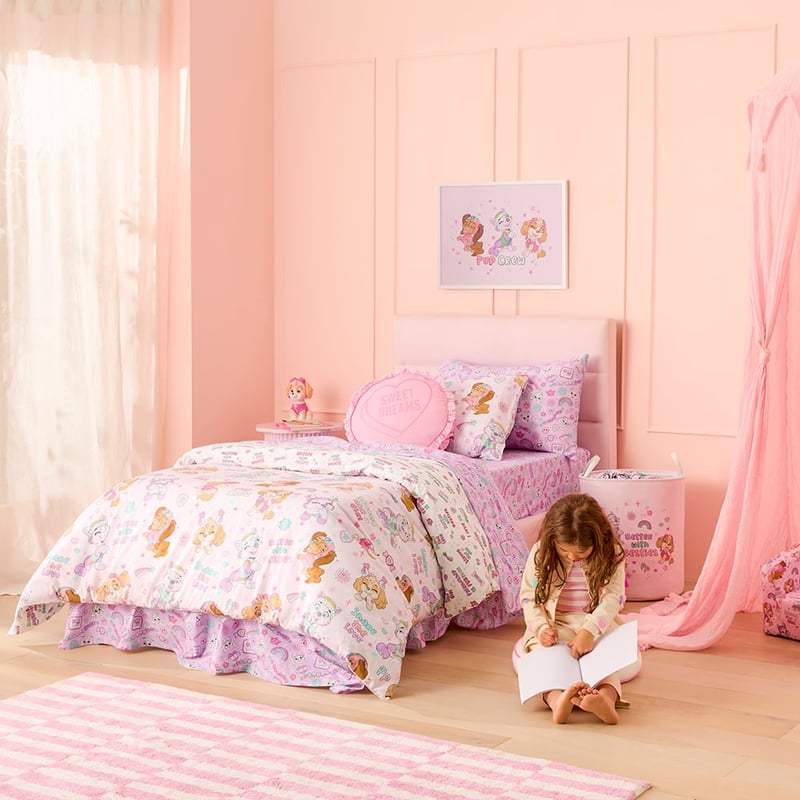 Paramount Paw Patrol Besties Light Pink Quilt Cover Set