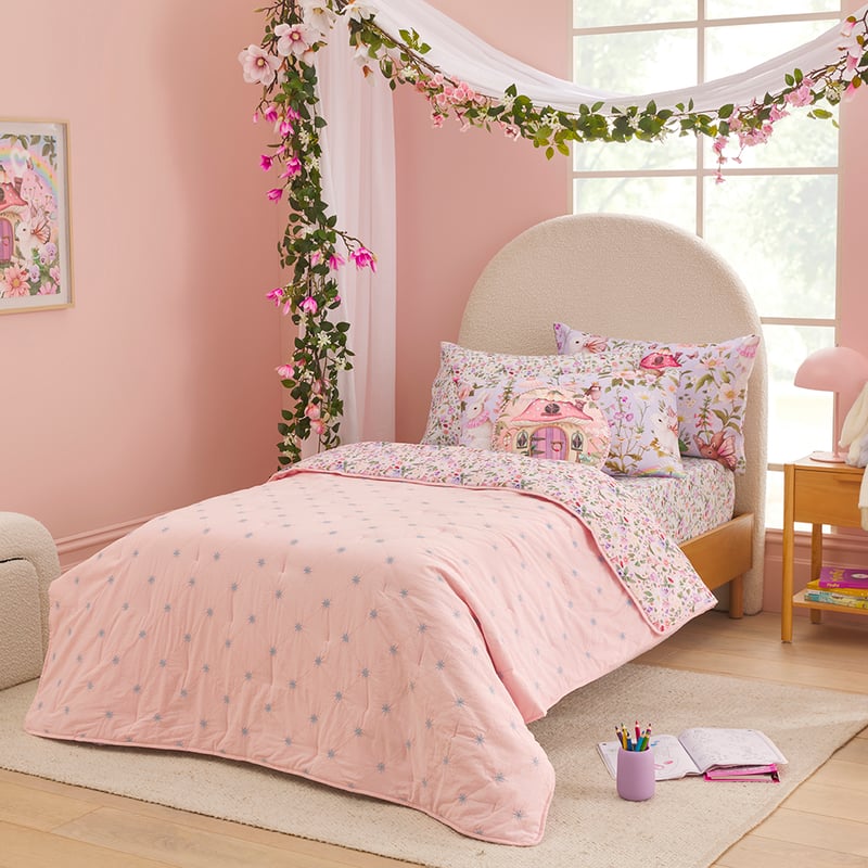 Fleur Harris Fairyland Dreamy Pink Coverlet