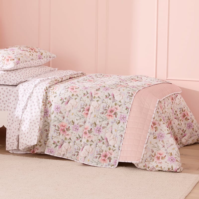 Fleur Harris Sage Sleeping Flutterbunny Coverlet