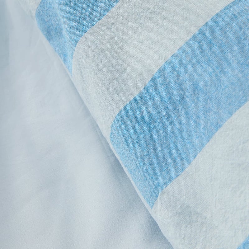Stonewashed Blues Stripe Quilt Cover Set