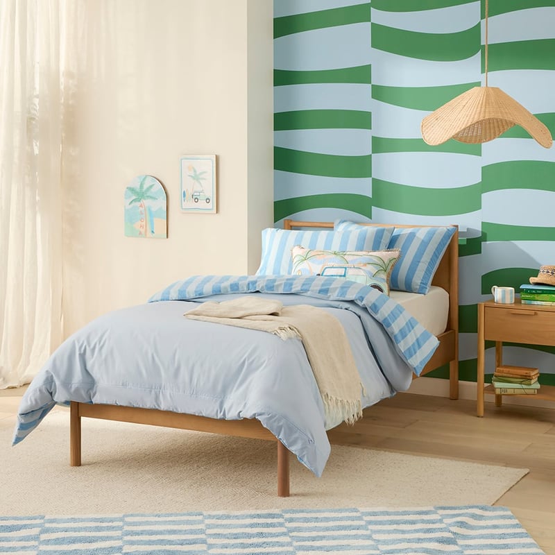 Stonewashed Blues Stripe Quilt Cover Set