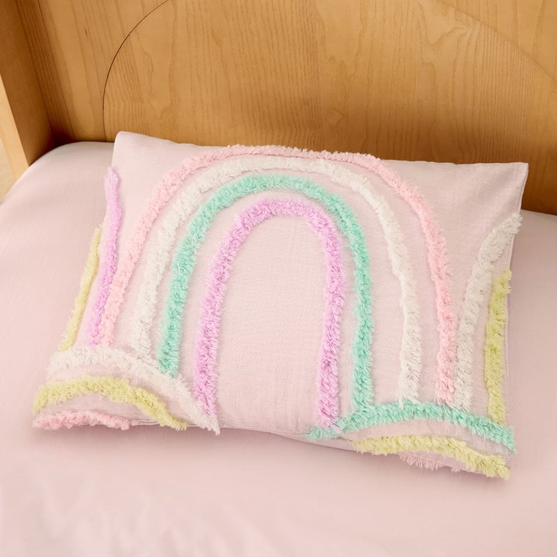 Ruby Tufted Rainbow Cot Quilt Cover Set 