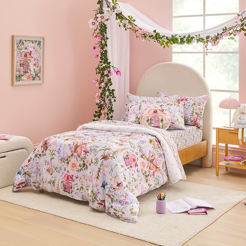 Fleur Harris Fairyland Lilac Quilt Cover Set