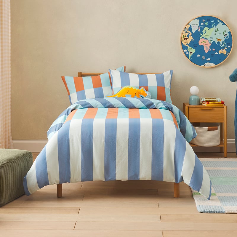 Stonewashed Tanner Blue Quilt Cover Set