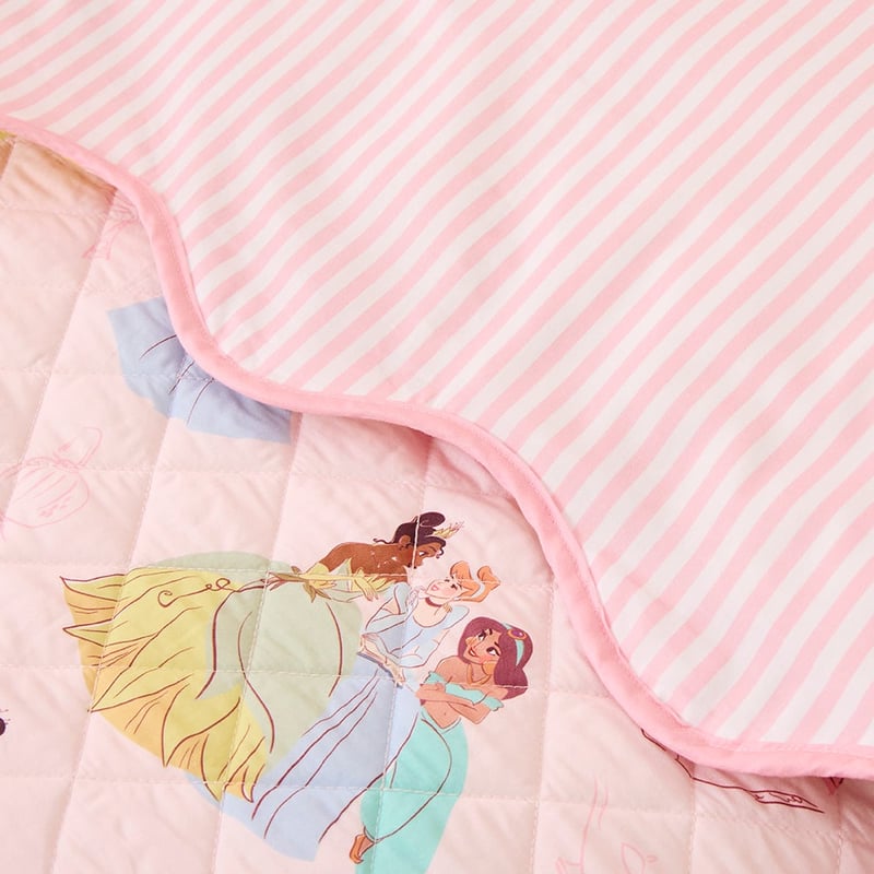 Disney Princess Pink Quilted Quilt Cover Set