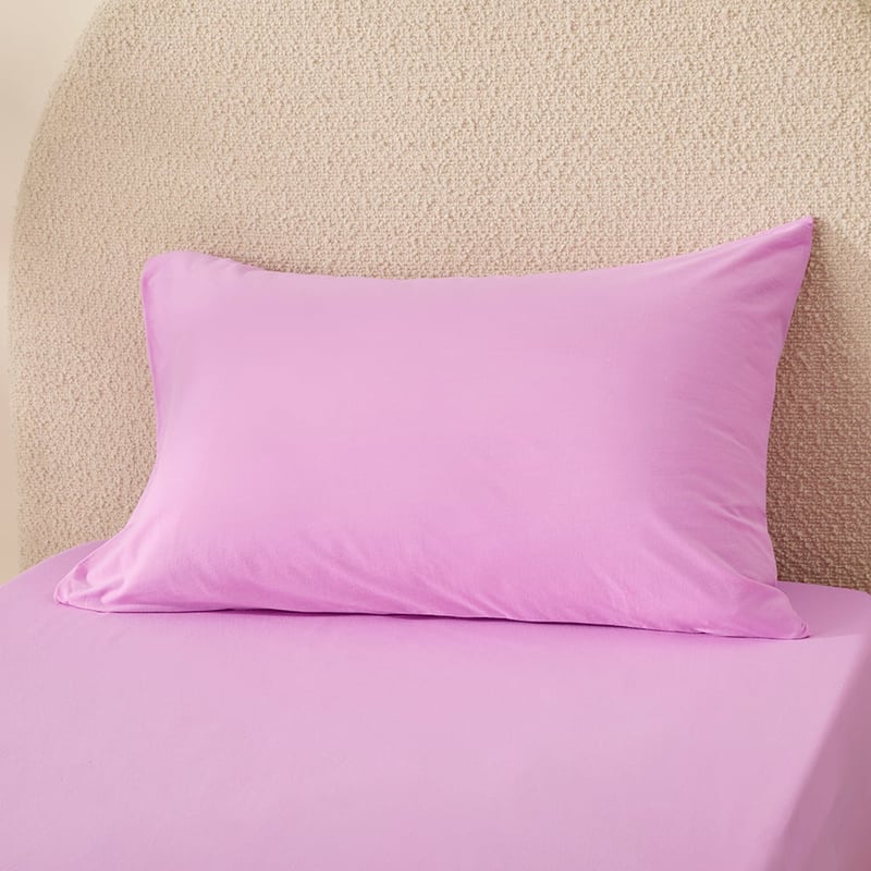Cotton Jersey Lilac Fitted Sheet Set