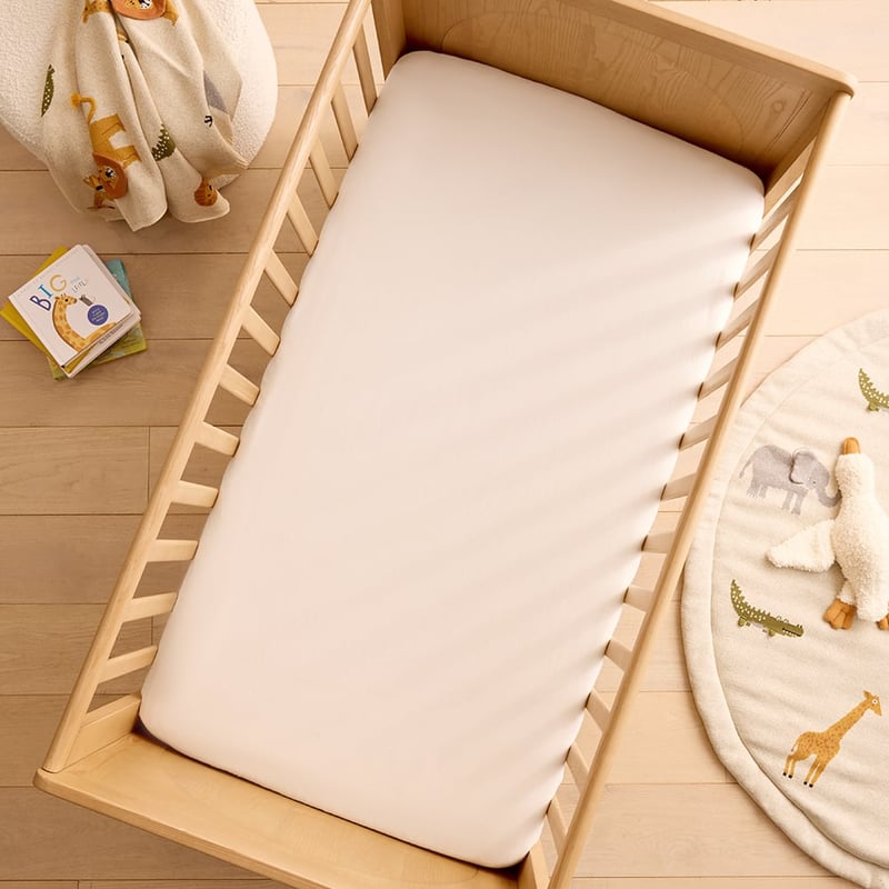 Vintage Washed Linen Coconut Fitted Sheet