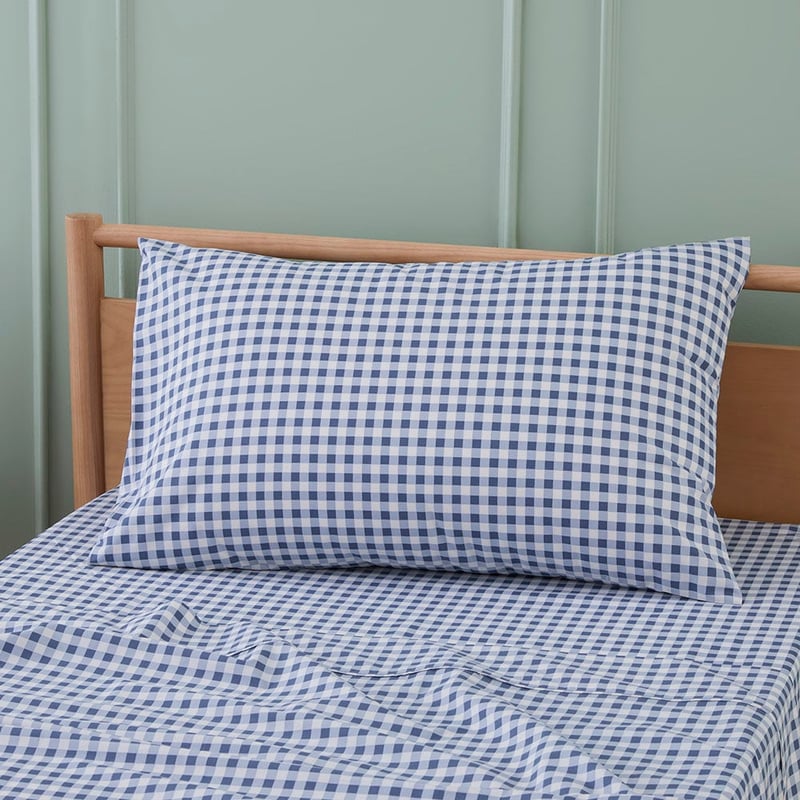 Arnie Gingham Navy Mint Sheet Set