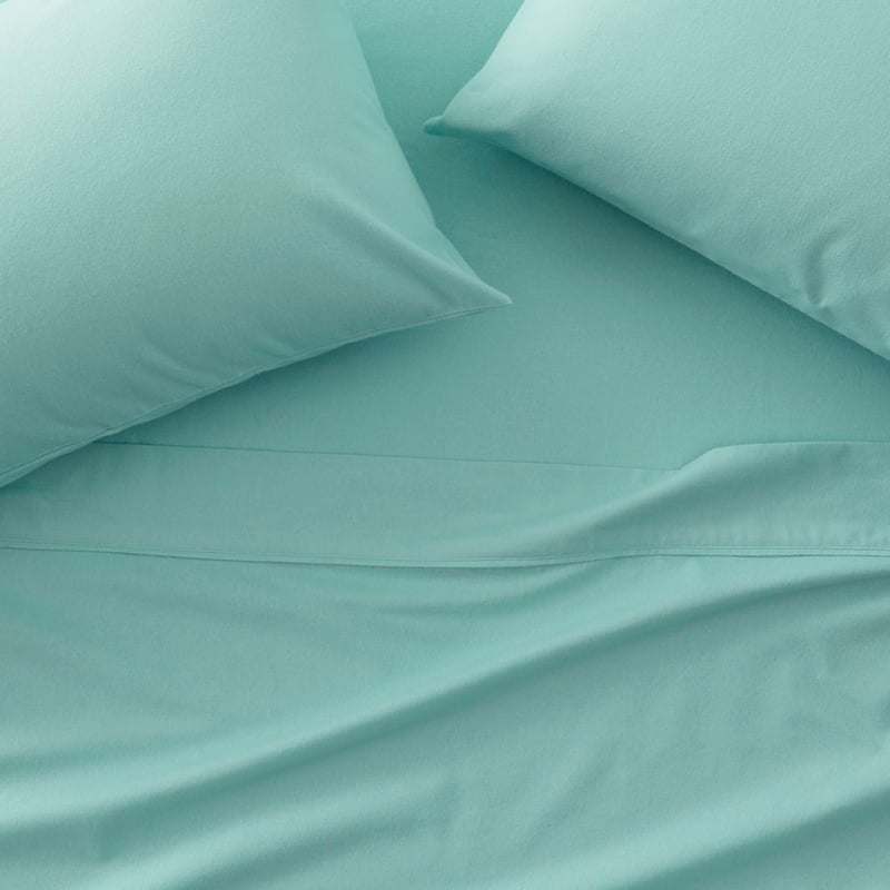 Plain Dye Mint Flannelette Sheet Set