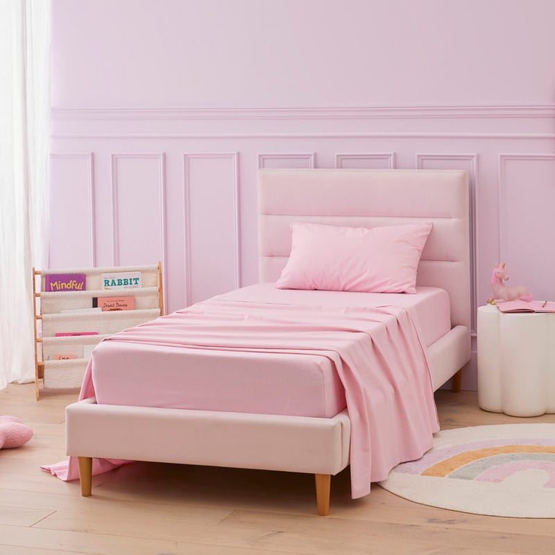 Pink Best Kids Sheets Adairs Kids Plain Dye Pink Flannelette Sheet Set Adairs