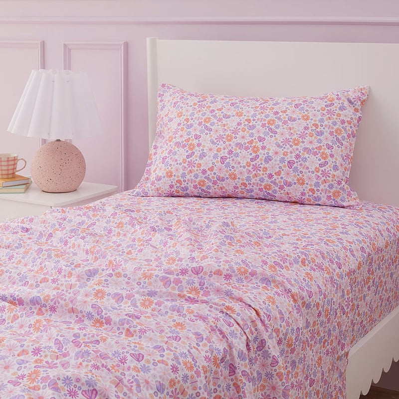 Marni Floral White Sheet Set