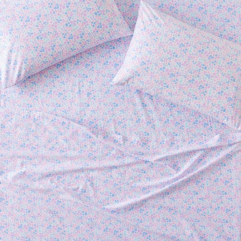 Blossom Meadow White Cot Sheet Set