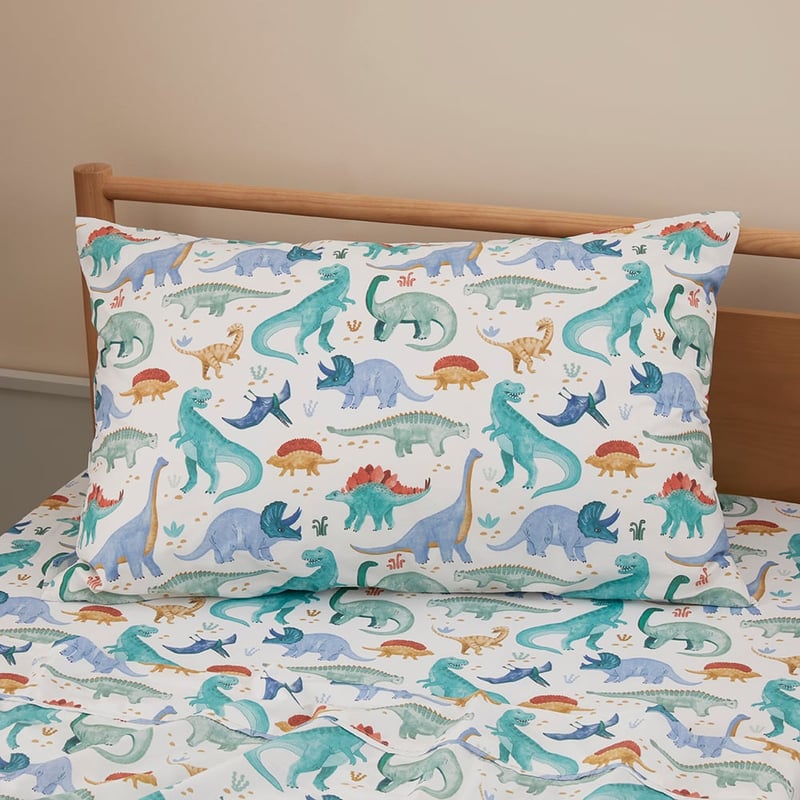 Dinosaur Explore White Sheet Set