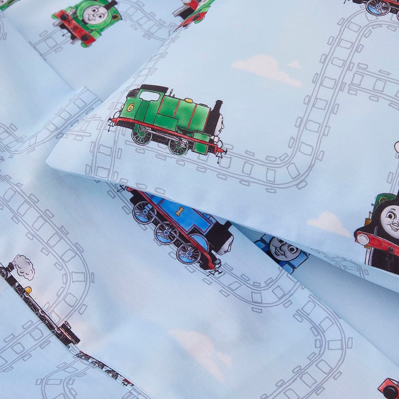 Mattel Thomas The Tank Engine Baby Blue Cot Sheet Set