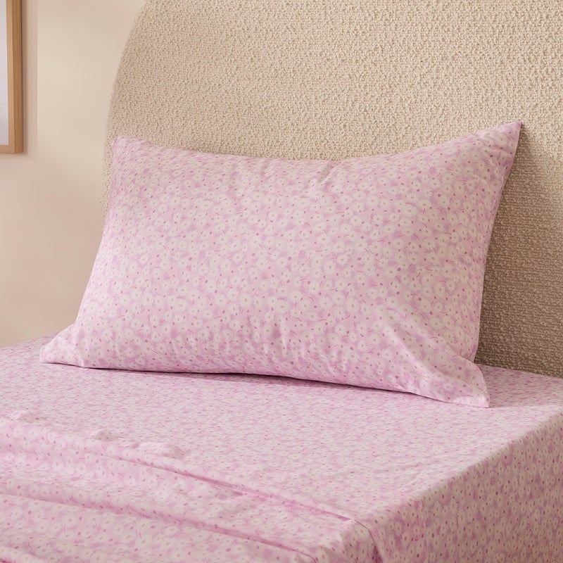 Daisy Floral Lilac Sheet Set