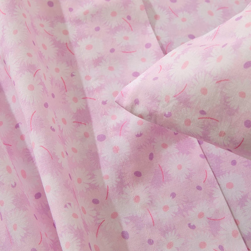 Daisy Floral Lilac Sheet Set