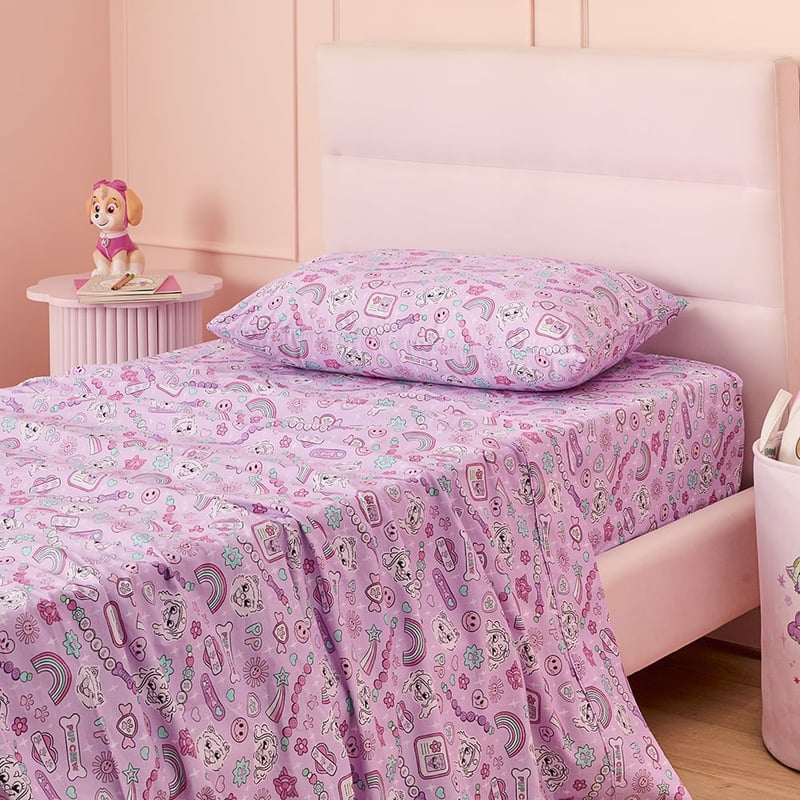 Paramount Paw Patrol Besties Purple Sheet Set