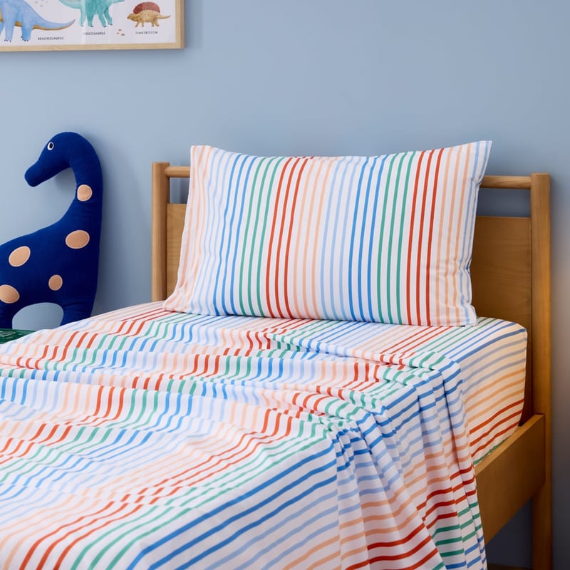 Sonny White Stripe Sheet Set