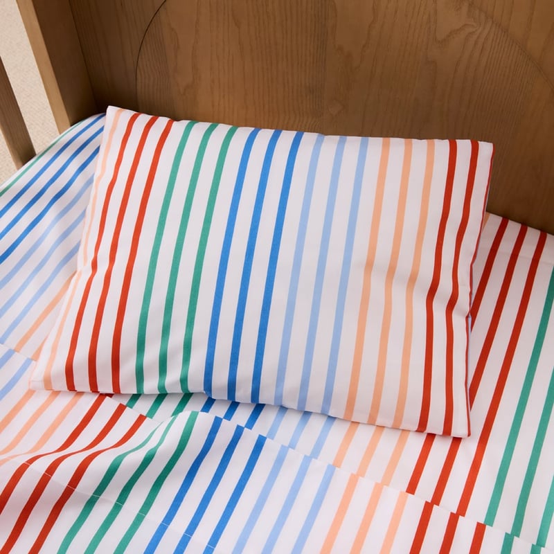Sonny White Stripe Sheet Set