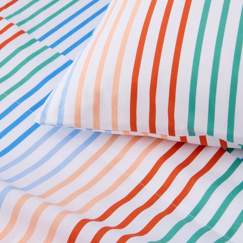 Sonny White Stripe Sheet Set