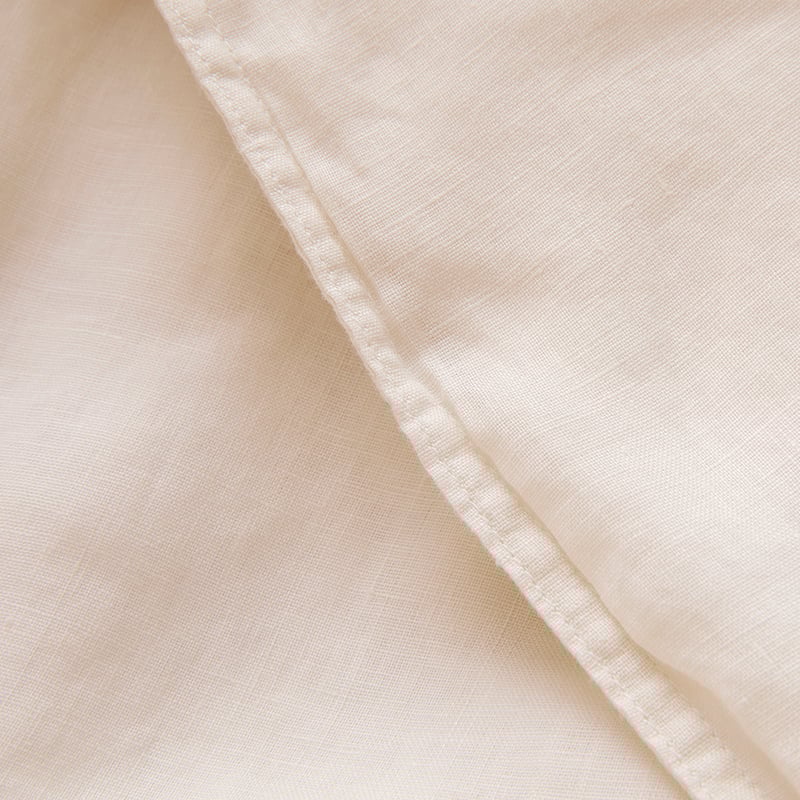 Vintage Washed Linen Coconut Cot Quilt Cover Set