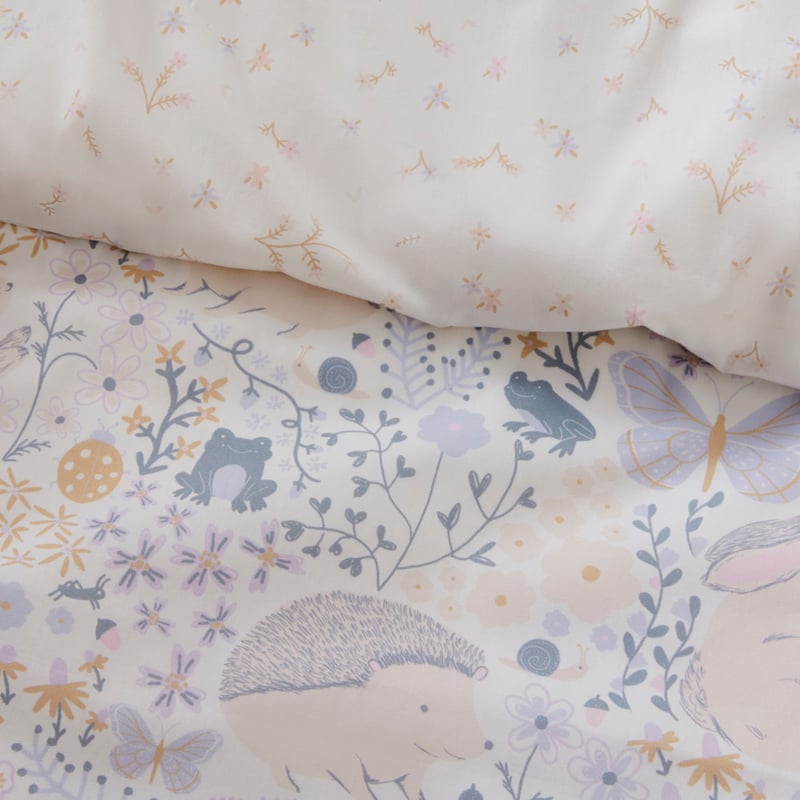 Pure Nature White Baby Quilted Cot Quilt Cover Set