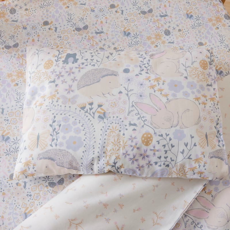 Pure Nature White Baby Quilted Cot Quilt Cover Set