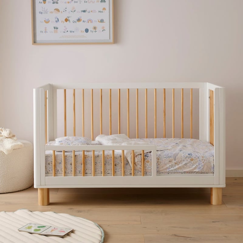 Pure Nature White Baby Quilted Cot Quilt Cover Set