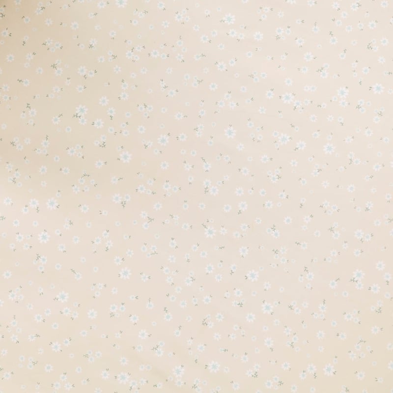 Cream Floral Cotton Fitted Sheet Set Pack of 2