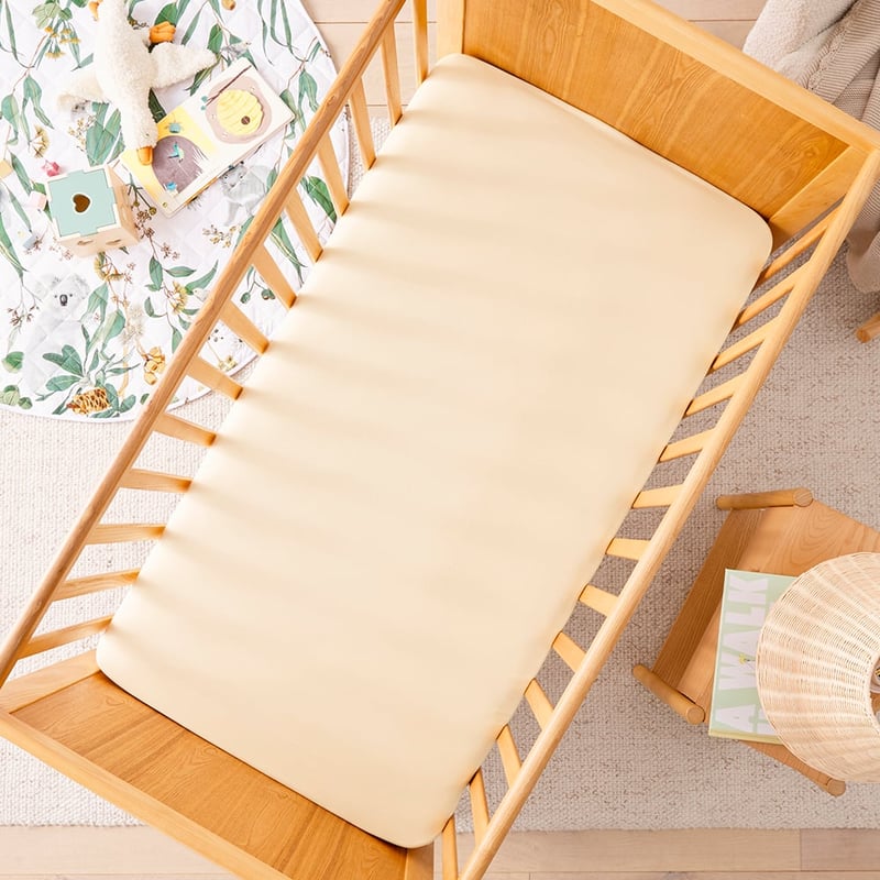 Relaxed Linen Look Butter Fitted Sheet 2pk