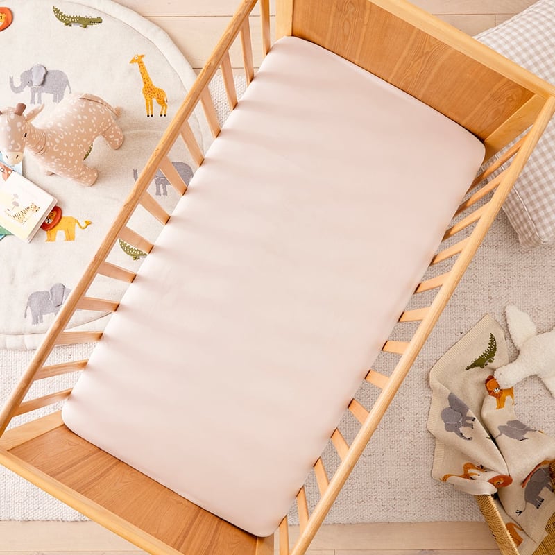 Relaxed Linen Look Natural Fitted Sheet 2pk